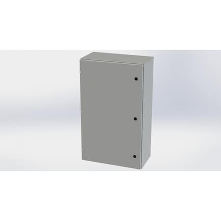 Saginaw Control & Engineering 1/4 Turn Latch Electrical Enclosures, 40 in H, 12 in D, 24 in W, NEMA 3R, 4, 12, 13, Carbon Steel SCE-40EL2412LP